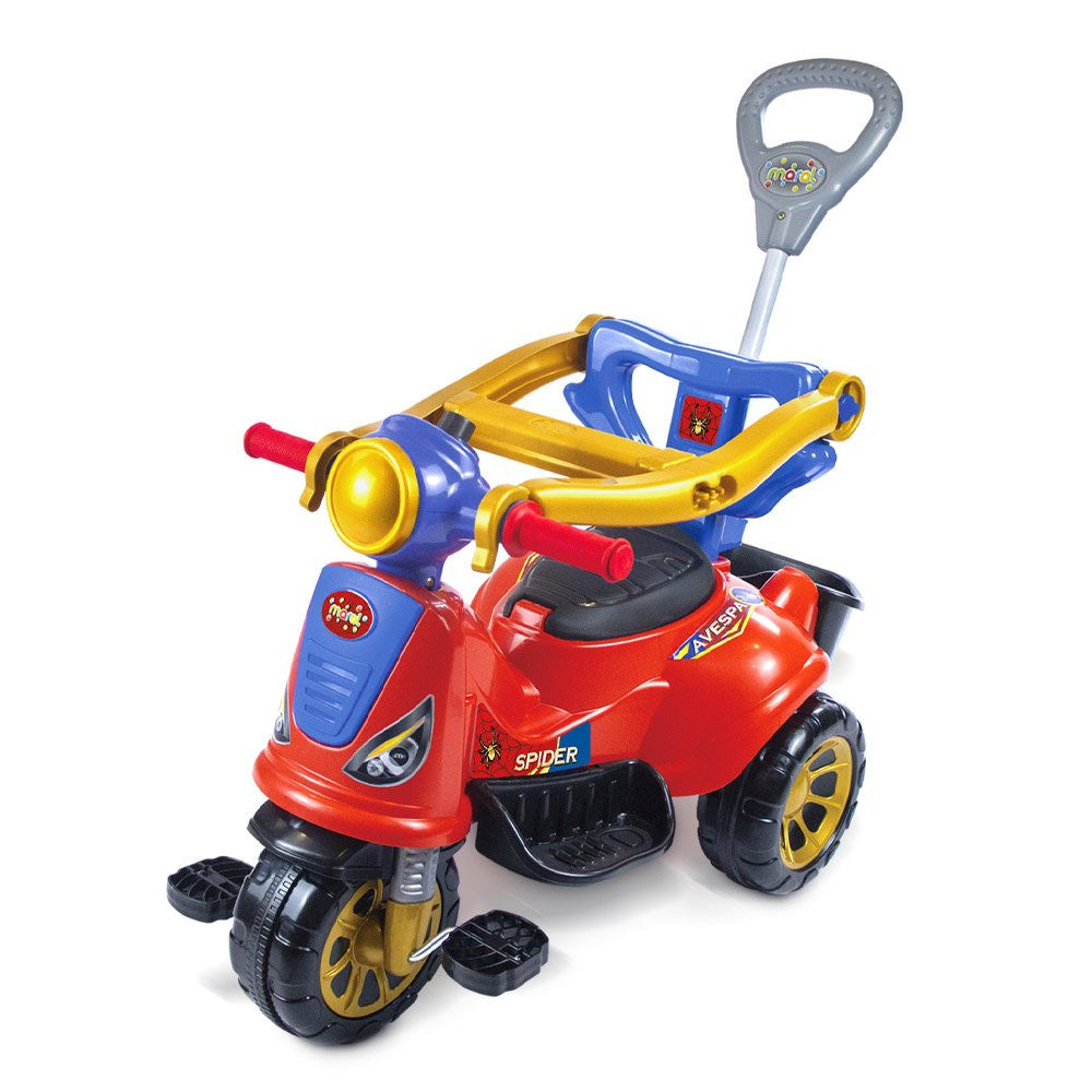 Triciclo Infantil De Passeio E Pedal Andador Avespa Super Divertido