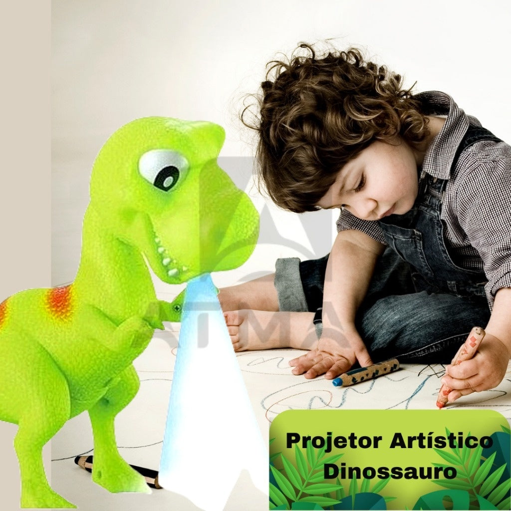 Dinossauro Projetor 2 Em 1 Com Luz E 18 Desenhos Favorito