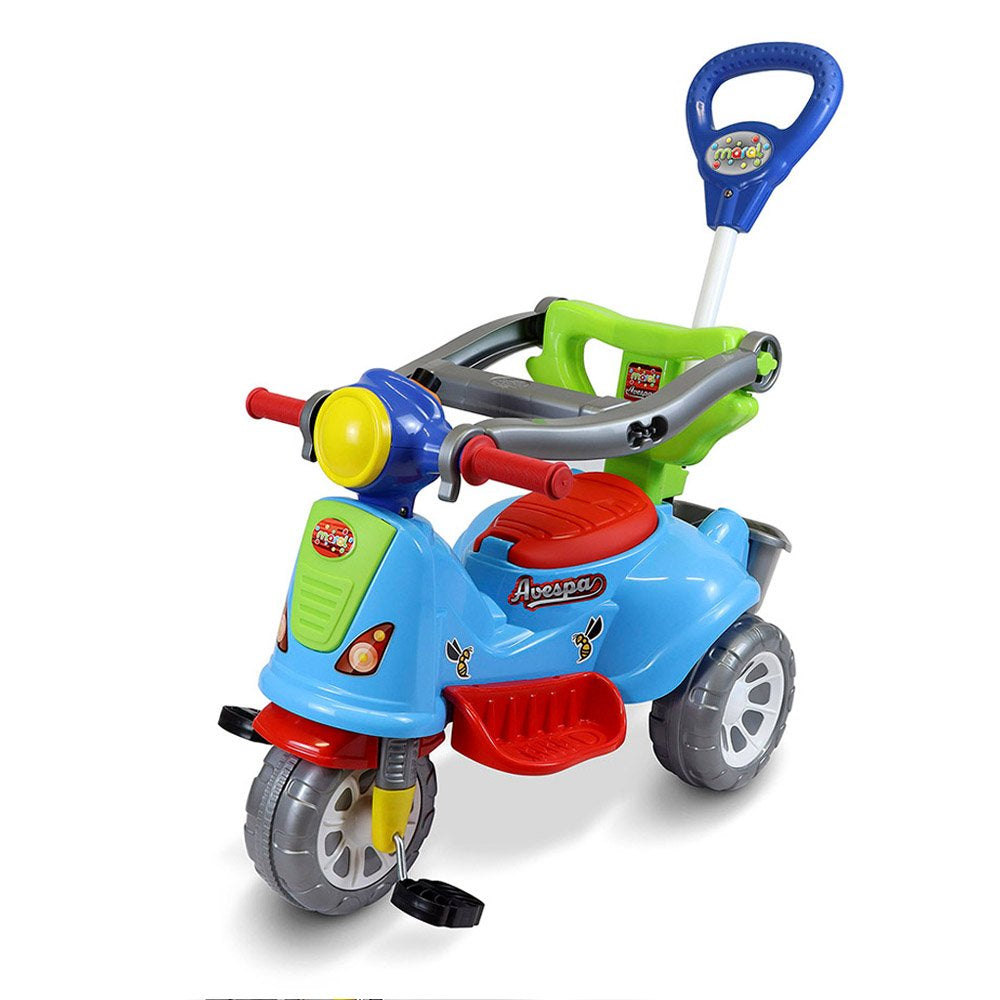 Triciclo Infantil De Passeio E Pedal Andador Avespa Super Divertido