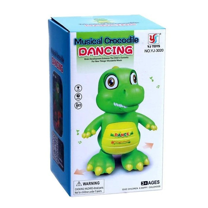 Crocodilo Dançante Eletrônico Emite Som e Luz uma Aventura Divertida para Crianças