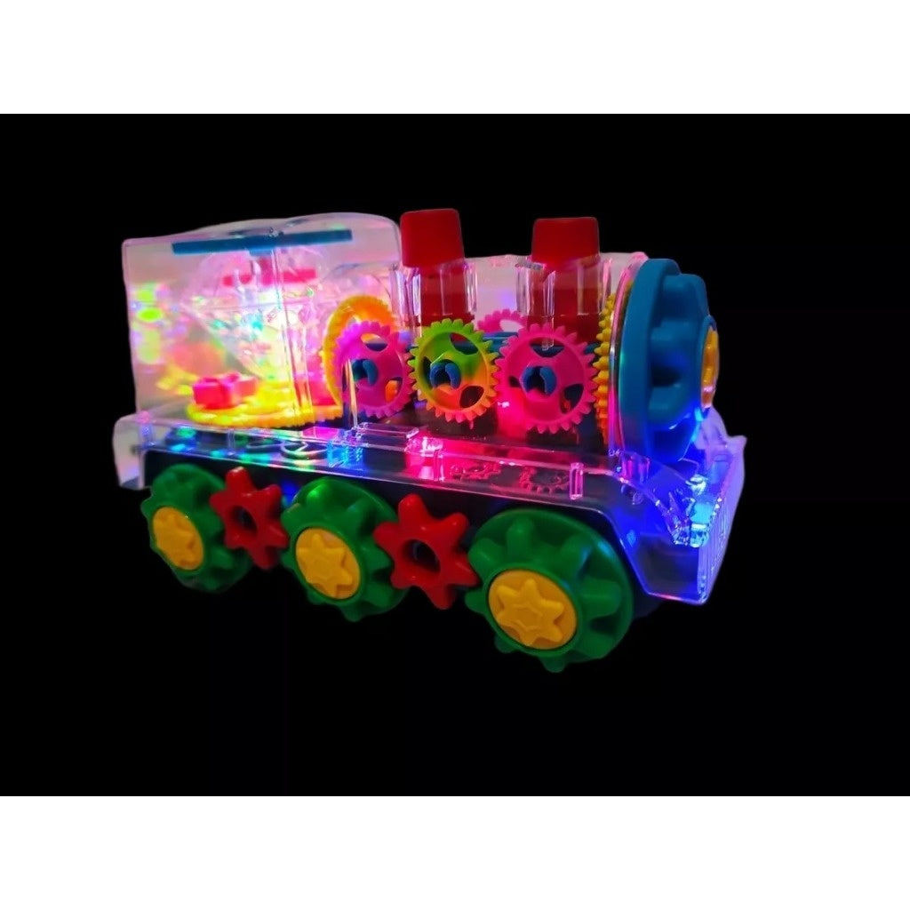 Trem Trenzinho Musical Á Pilha Luzes Infantil Educativo Led