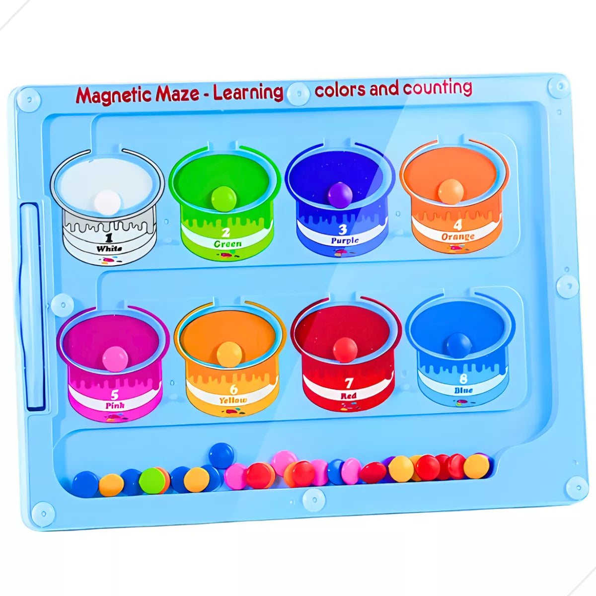 Jogo Educativo Labirinto Cursores Magnético Numérico Madeira