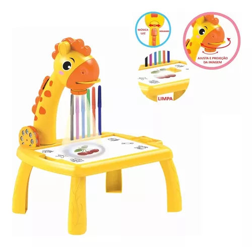 Mesa De Desenho Com Pintura De Projeção Infantil Divertida