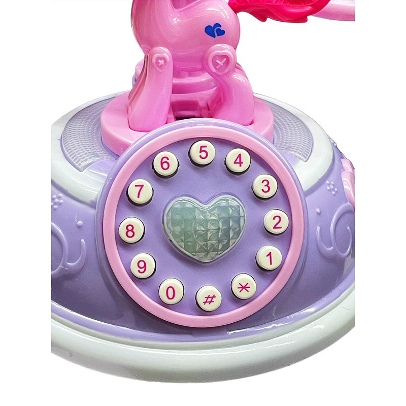 Telefone Brinquedo Pônei Unicórnio Rosa Musical Luz Celular