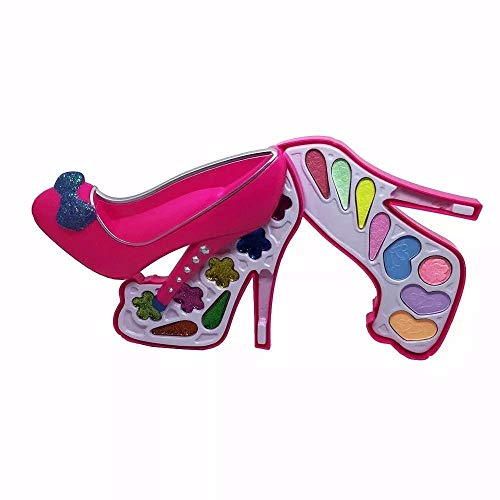 Kit Maquiagem Princesas Infantil Rosa Pink Formato De Sapato Anti Alergico Brinquedo