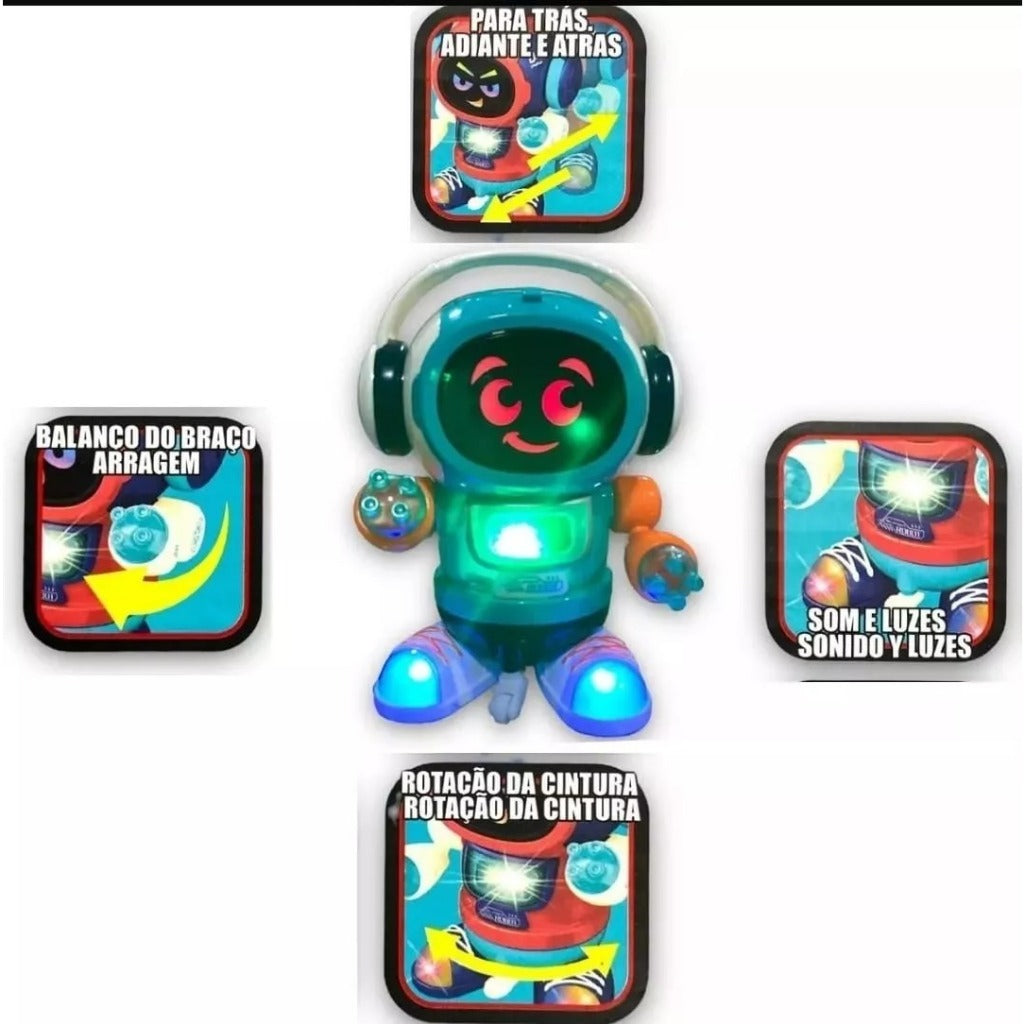 Robô Brinquedo Infantil Com Som Que Anda Luz Robo Com Luzes Modelo Aleatório