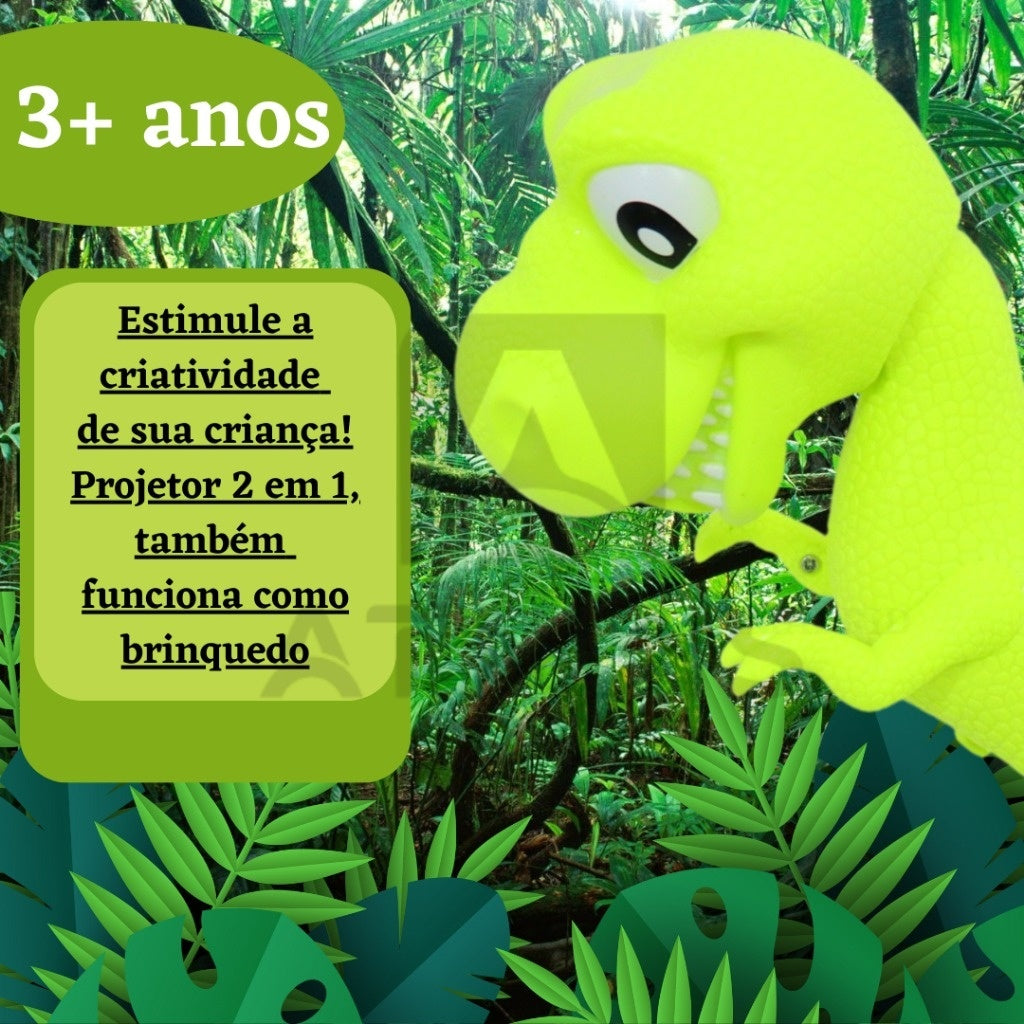 Dinossauro Projetor 2 Em 1 Com Luz E 18 Desenhos Favorito