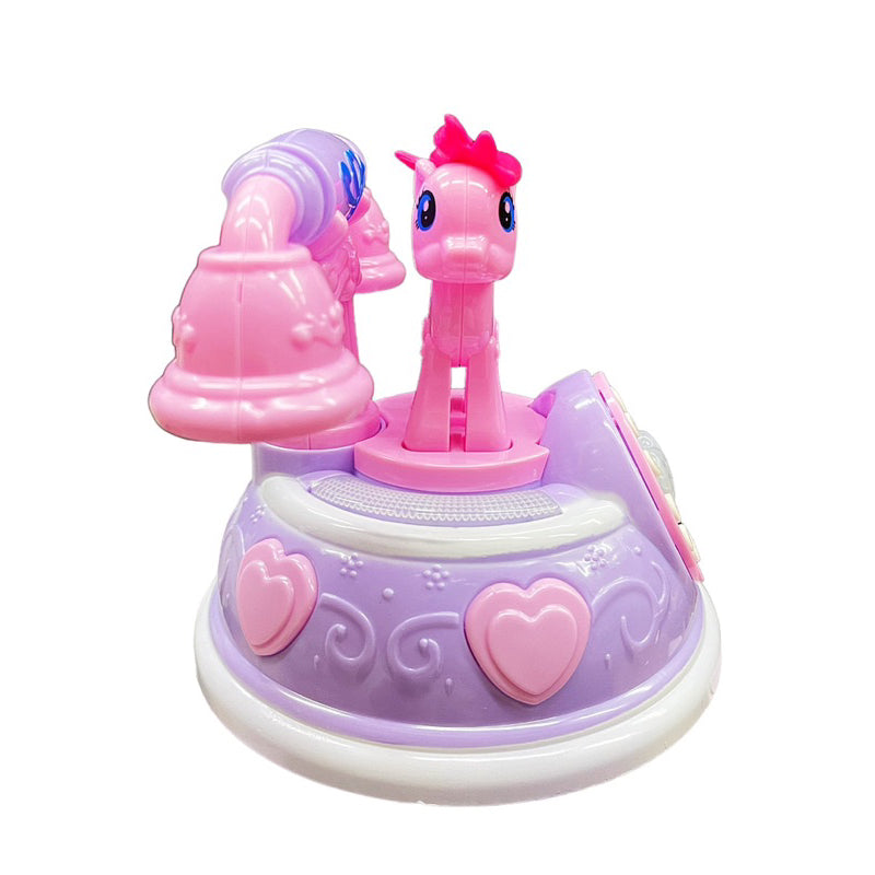 Telefone Brinquedo Pônei Unicórnio Rosa Musical Luz Celular
