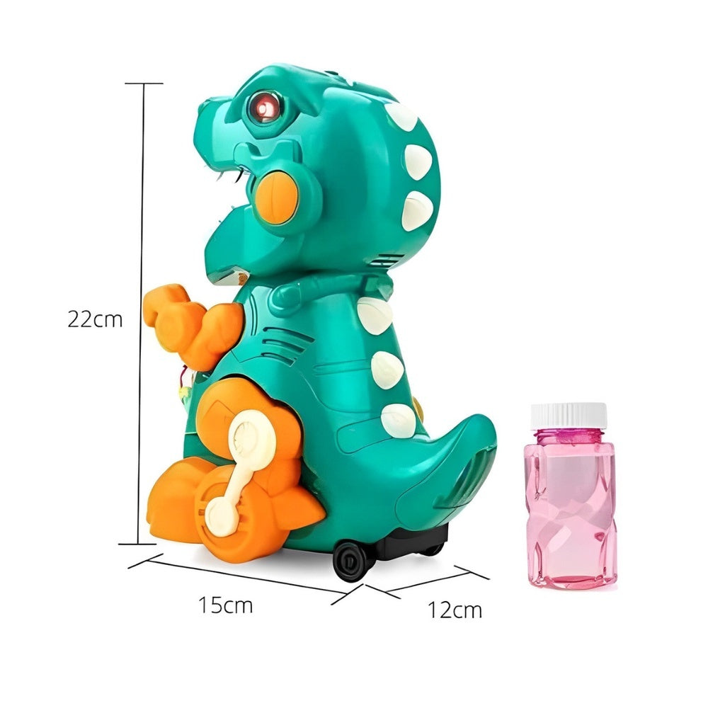 Dinossauro Bate E Volta Solta Bolha De Sabão Emite Som e Luz