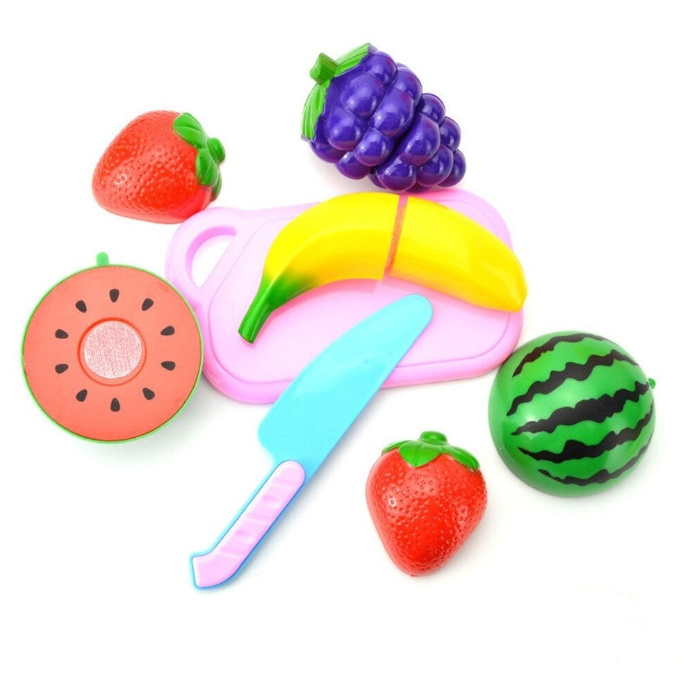 Comidinha De Brinquedo Infantil Com Velcro Para Cortar Fruta Educativo Alimentos Reutilizáveis Cozinha