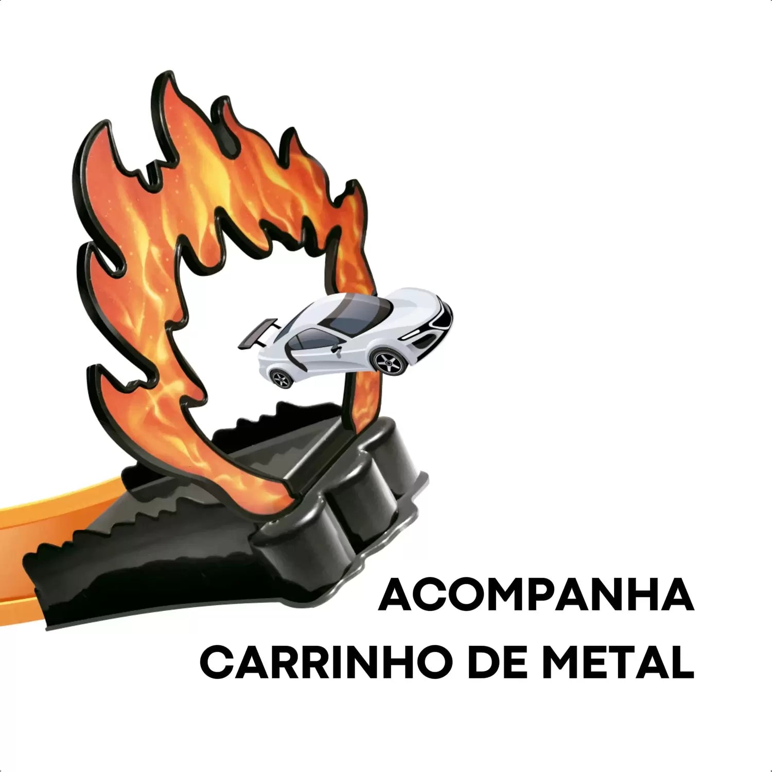 Pista Com Looping Tubarão Dinossauro Com Lançador