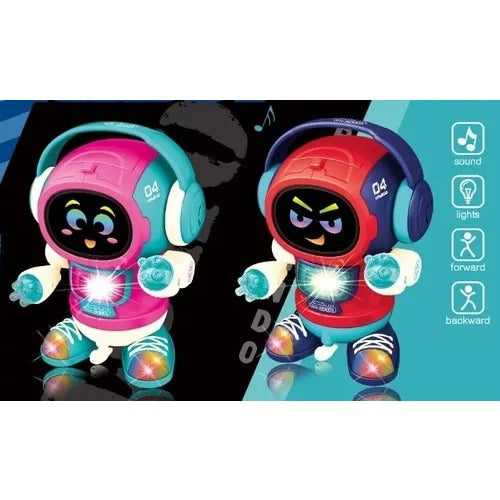 Robô Brinquedo Infantil Com Som Que Anda Luz Robo Com Luzes Modelo Aleatório