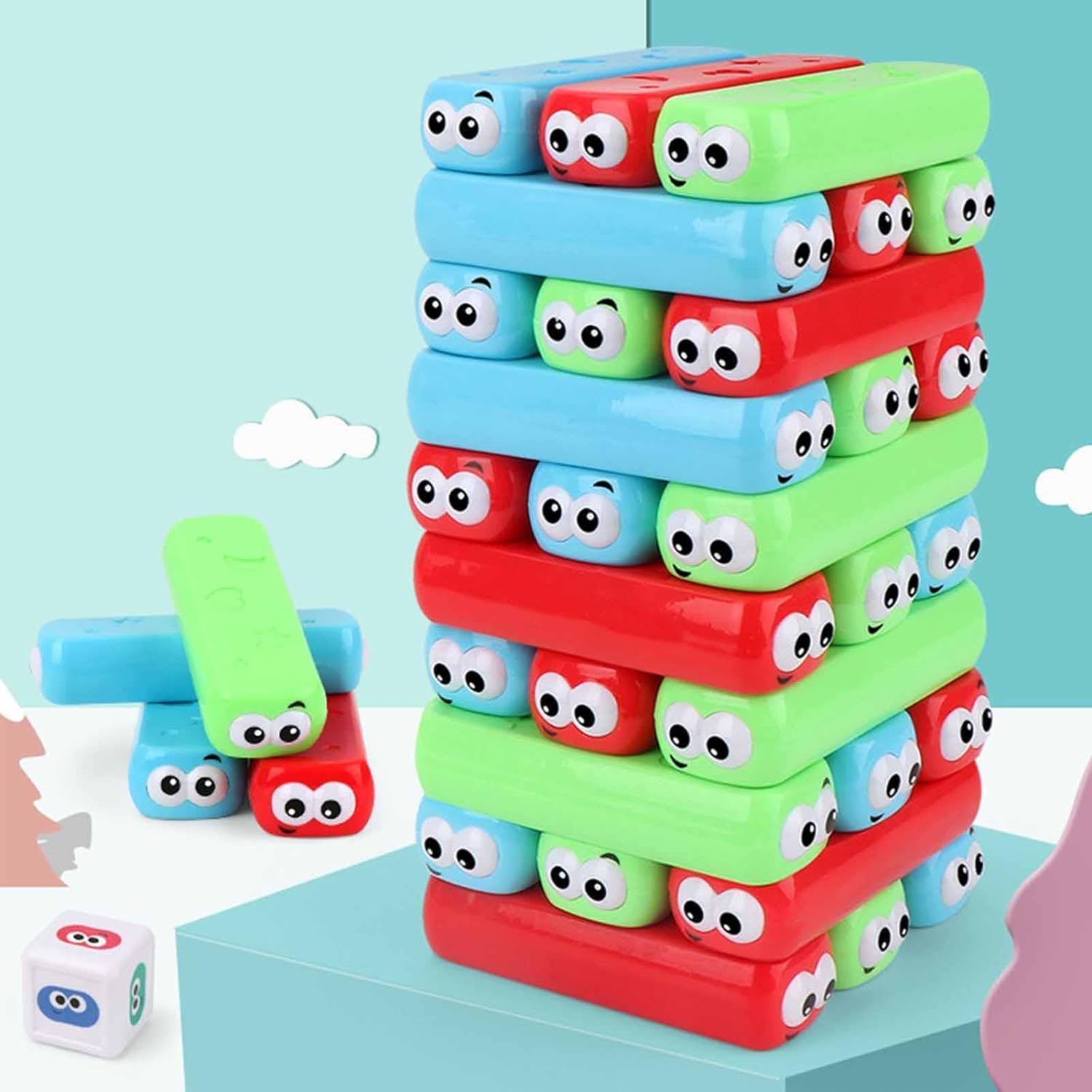 Jogo de Empilhamento Tabuleiro Stackers Game Simil Jenga