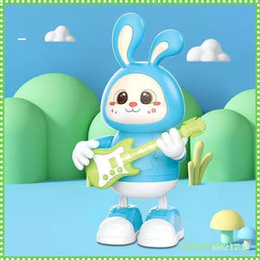 Coelho Musical Dançante - Brinquedo Educacional com Luzes e Guitarra para Crianças