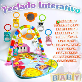 Tapete de Atividades Para Bebês Com Piano Musical e Mobile