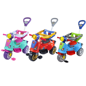 Triciclo Infantil De Passeio E Pedal Andador Avespa Super Divertido