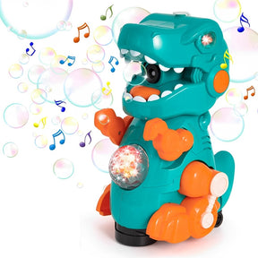 Dinossauro Bate E Volta Solta Bolha De Sabão Emite Som e Luz
