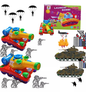 Tanque De Guerra Brinquedo Infantil Atira Bolas C/ Luz Som