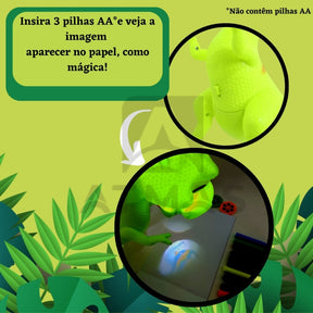 Dinossauro Projetor 2 Em 1 Com Luz E 18 Desenhos Favorito