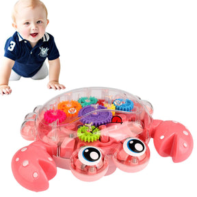 Engrenagem Trem Brinquedo - Caranguejo de brinquedo de rastreamento de aprendizagem - Brinquedo de engatinhar eletrônico