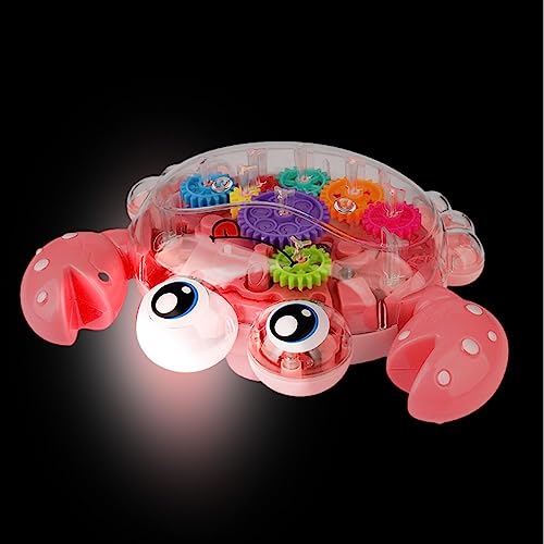 Engrenagem Trem Brinquedo - Caranguejo de brinquedo de rastreamento de aprendizagem - Brinquedo de engatinhar eletrônico