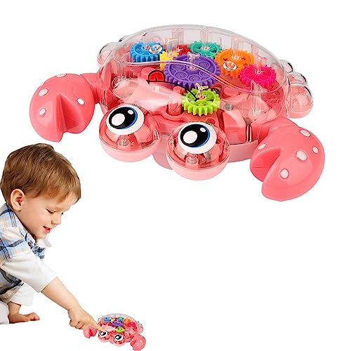 Engrenagem Trem Brinquedo - Caranguejo de brinquedo de rastreamento de aprendizagem - Brinquedo de engatinhar eletrônico